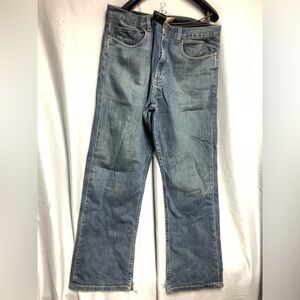Old Navy vintage loose men’s jeans, 38/34. There’s a slit on inside of ankle.